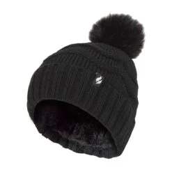 The Outdoor Clothing Store 14 Ladies Winter Zigzag Patterned Fur Cuff Bobble Thermal Hat