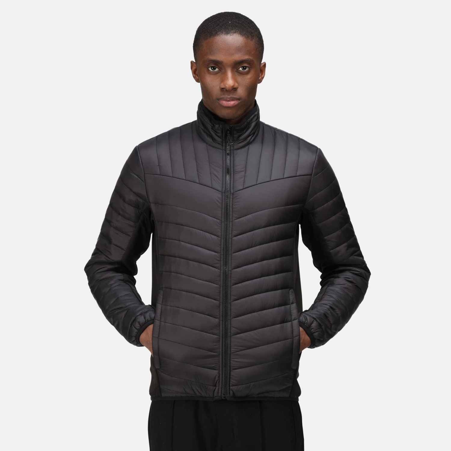 Regatta Mens Tourer Hybrid Padded Jacket (Black) 3 Regatta Mens Tourer Hybrid Padded Jacket (Black) - Image 3