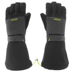 WEDZE KIDS’ WARM AND WATERPROOF SKI GLOVES 550 BLACK GREY 14 WEDZE KIDS’ WARM AND WATERPROOF SKI GLOVES 550 BLACK GREY -The Outdoor Clothing Store k25b5baae9954b62b846d430d085f4738