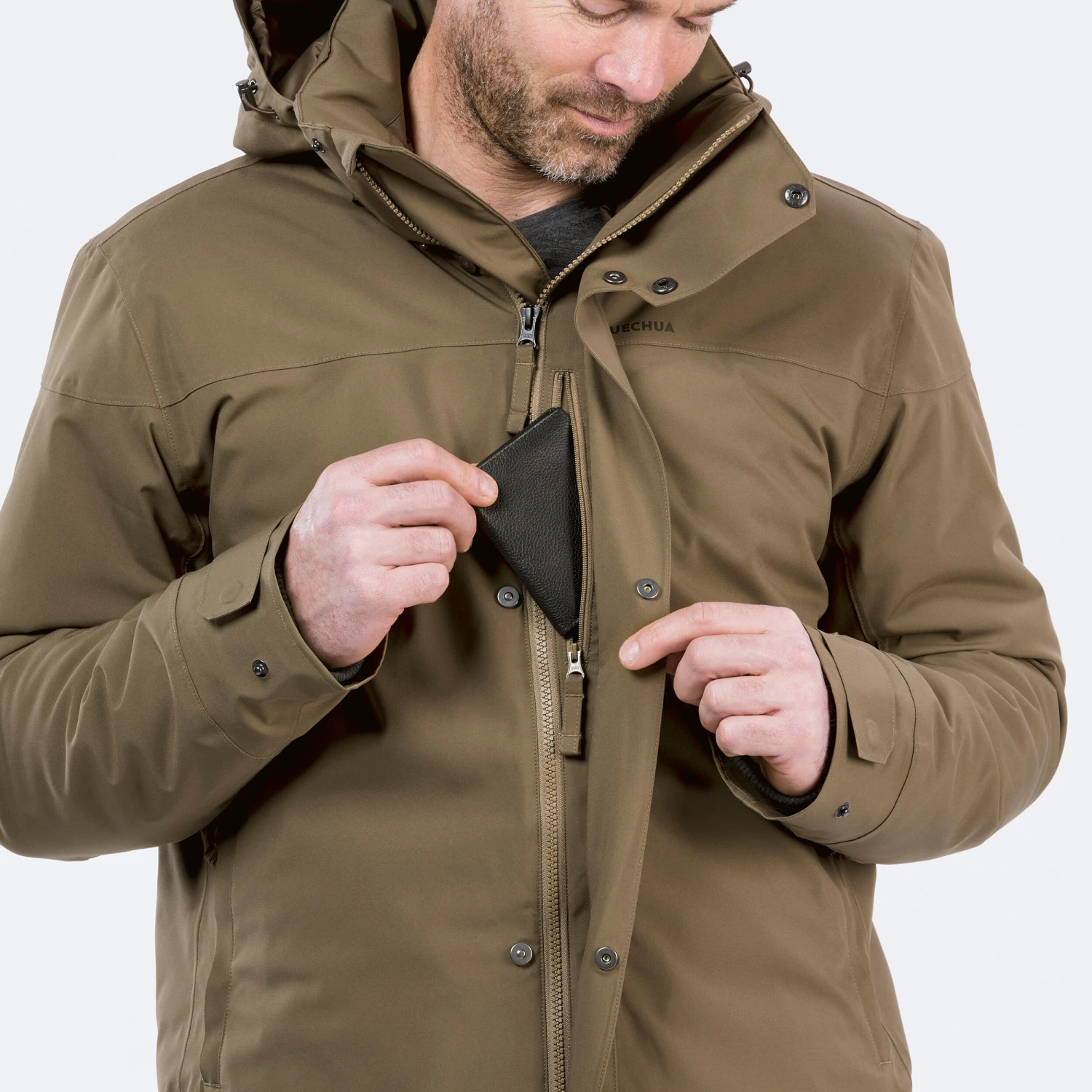 Quechua MEN'S HIKING WATERPROOF WINTER PARKA - SH500 6 Quechua MEN'S HIKING WATERPROOF WINTER PARKA - SH500 - Image 6