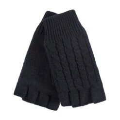 Ladies Cable Knitted Winter Thermal Fingerless Gloves
