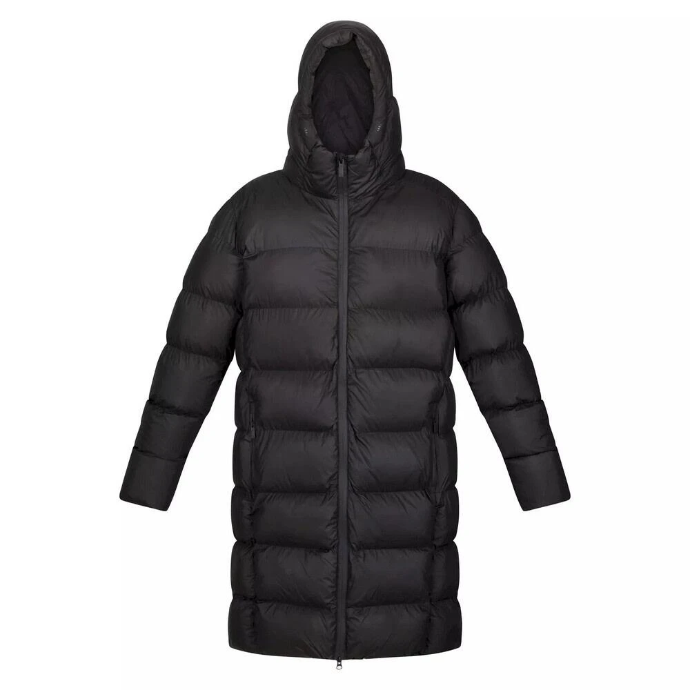 Regatta Mens Hallin Long Length Padded Jacket (Black) 1 Regatta Mens Hallin Long Length Padded Jacket (Black)