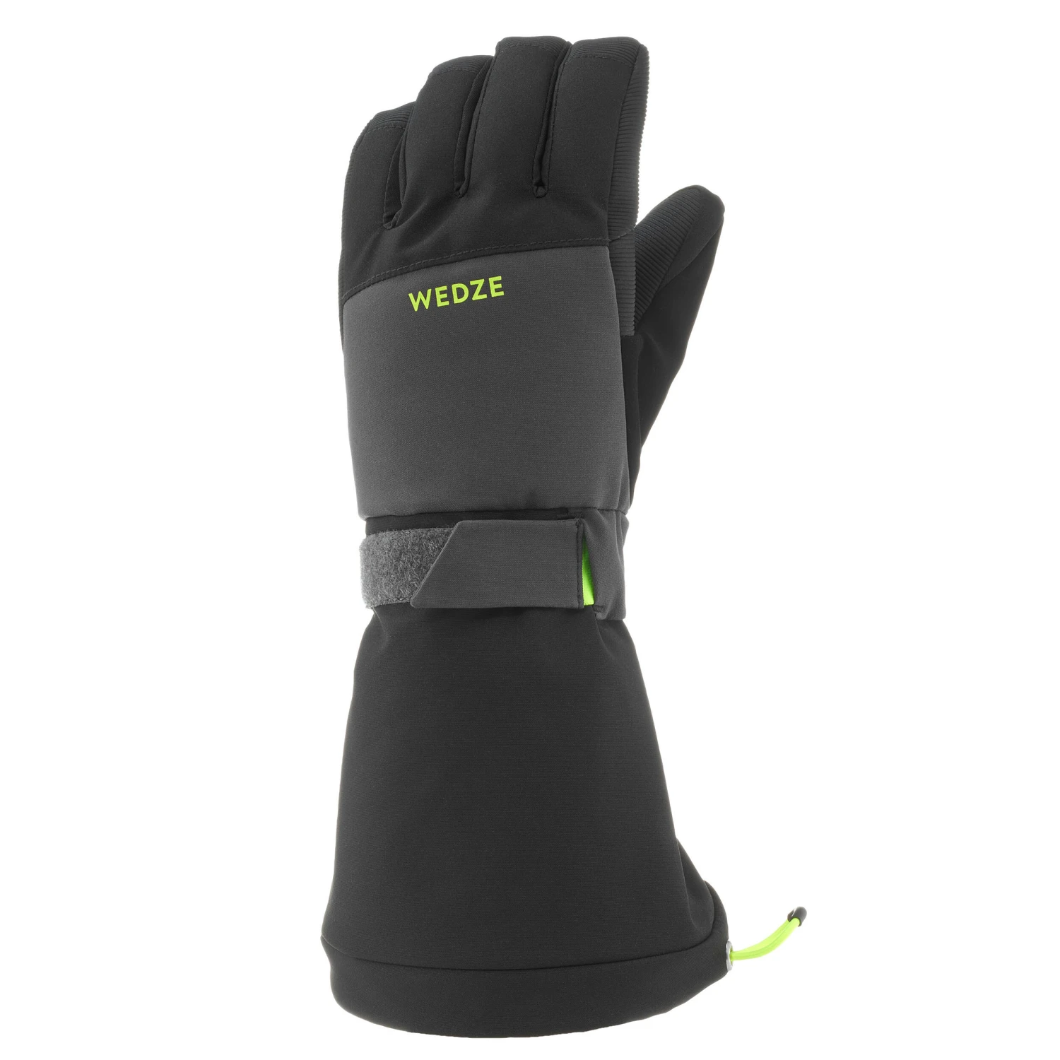 WEDZE KIDS’ WARM AND WATERPROOF SKI GLOVES 550 BLACK GREY 1 WEDZE KIDS’ WARM AND WATERPROOF SKI GLOVES 550 BLACK GREY