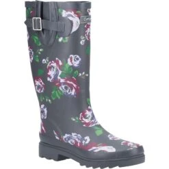 Cotswold Womens/Ladies Blossom Wellington Boots (Black/Red) -The Outdoor Clothing Store k3f9ff6af73c66eb60f3a4b56e9cc0cc5