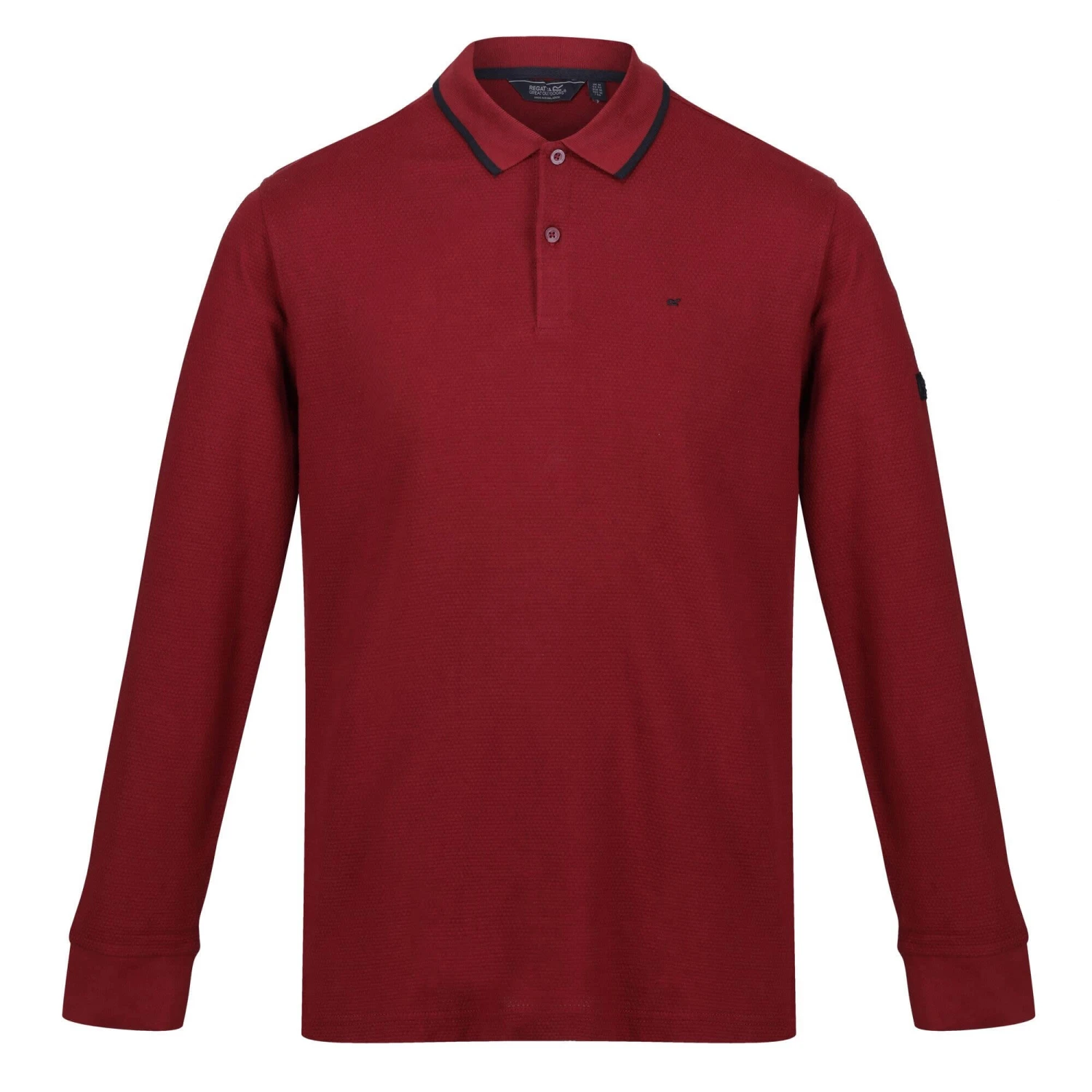 Regatta Mens Leaonzo LongSleeved Polo Shirt (Syrah Red) 1 Regatta Mens Leaonzo LongSleeved Polo Shirt (Syrah Red)