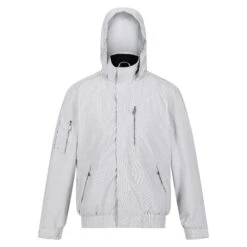 Regatta Mens Feelding Linear Waterproof Bomber Jacket (Black) -The Outdoor Clothing Store k499e21254c32536b2fc28b922d6e96e7