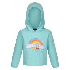 Regatta Childrens/Kids Peppa Pig Rainbow Hoodie (Aruba Blue)