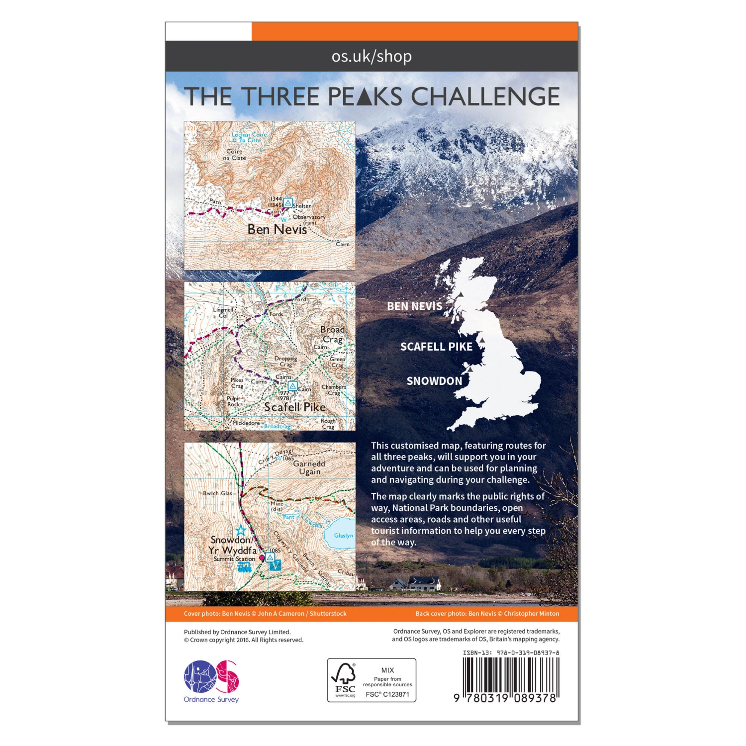 Leisure Map - The Three Peaks Challenge - Ben Nevis 2 Leisure Map - The Three Peaks Challenge - Ben Nevis - Image 2