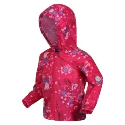 Regatta Childrens/Kids Peppa Pig Packaway Waterproof Jacket (Fusion Pink) -The Outdoor Clothing Store k6a48692eb1e985b852c3e385123a8712