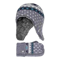 Boys Outdoor Faux Fur Pom Pom Hat With Ear Flaps & Mittens Gloves 10 Boys Outdoor Faux Fur Pom Pom Hat With Ear Flaps & Mittens Gloves -The Outdoor Clothing Store k7658af273a7db4aac7599e2e2b030656