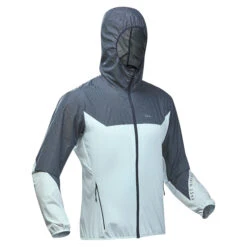 The Outdoor Clothing Store 36 Quechua Men’s Fast Hiking Windbreaker Jacket FH500 Helium Wind Grey
