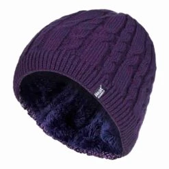 Womens Ribbed Cable Knit Fleece Lined Thermal Knitted Beanie Hat -The Outdoor Clothing Store k7f3f78ad5ac2a39f2cb627f3d9aaa4df