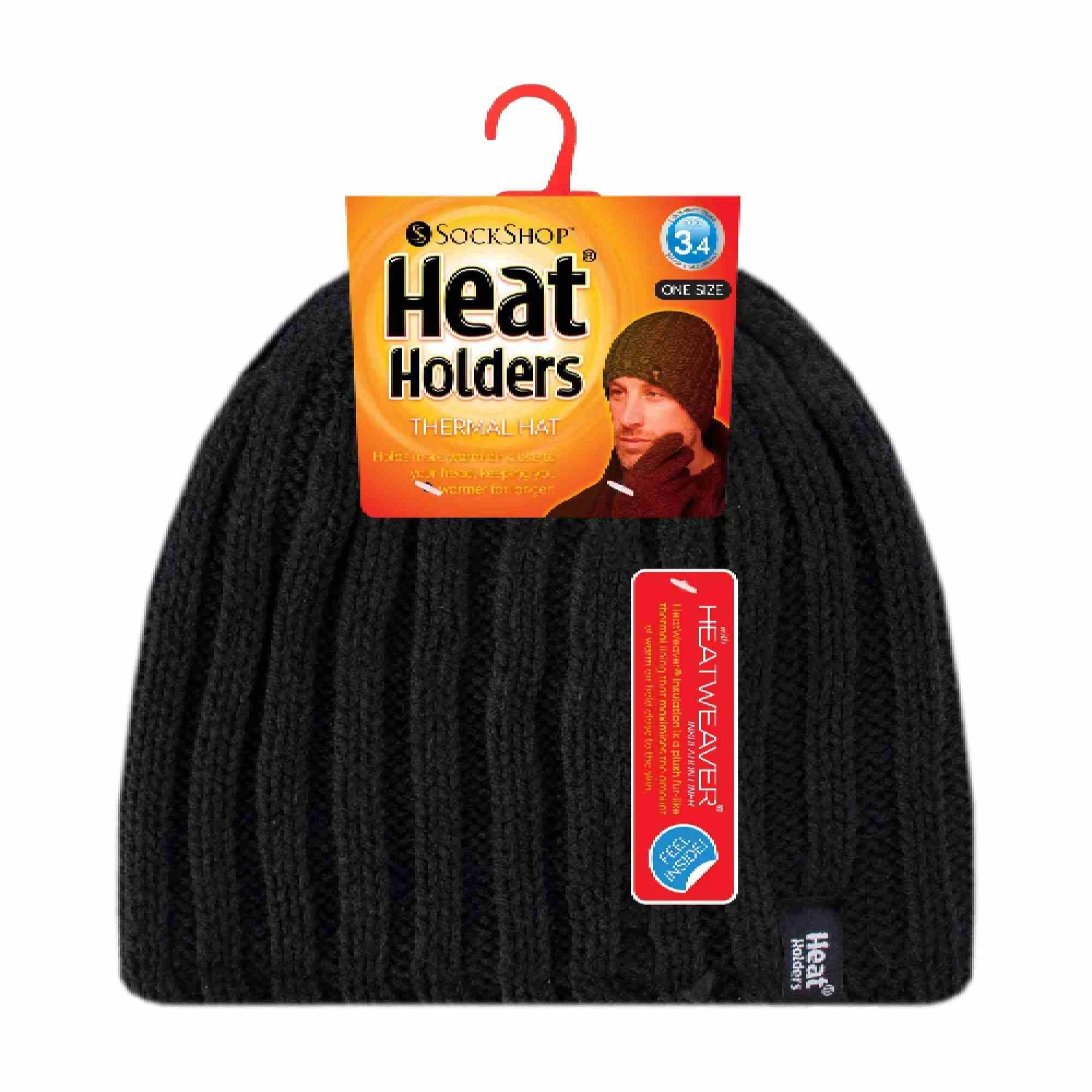 Mens 3.4 TOG Fleece Lined Ribbed Knitted Thermal Winter Hat 2 Mens 3.4 TOG Fleece Lined Ribbed Knitted Thermal Winter Hat - Image 2