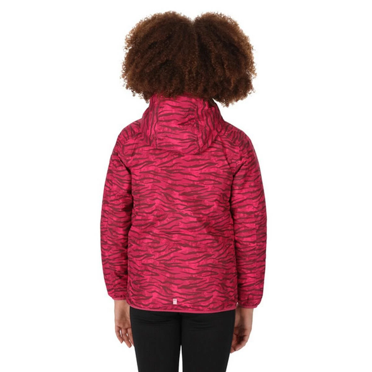 Regatta Childrens/Kids Volcanics VI Zebra Print Waterproof Jacket (Berry Pink) 4 Regatta Childrens/Kids Volcanics VI Zebra Print Waterproof Jacket (Berry Pink) - Image 4