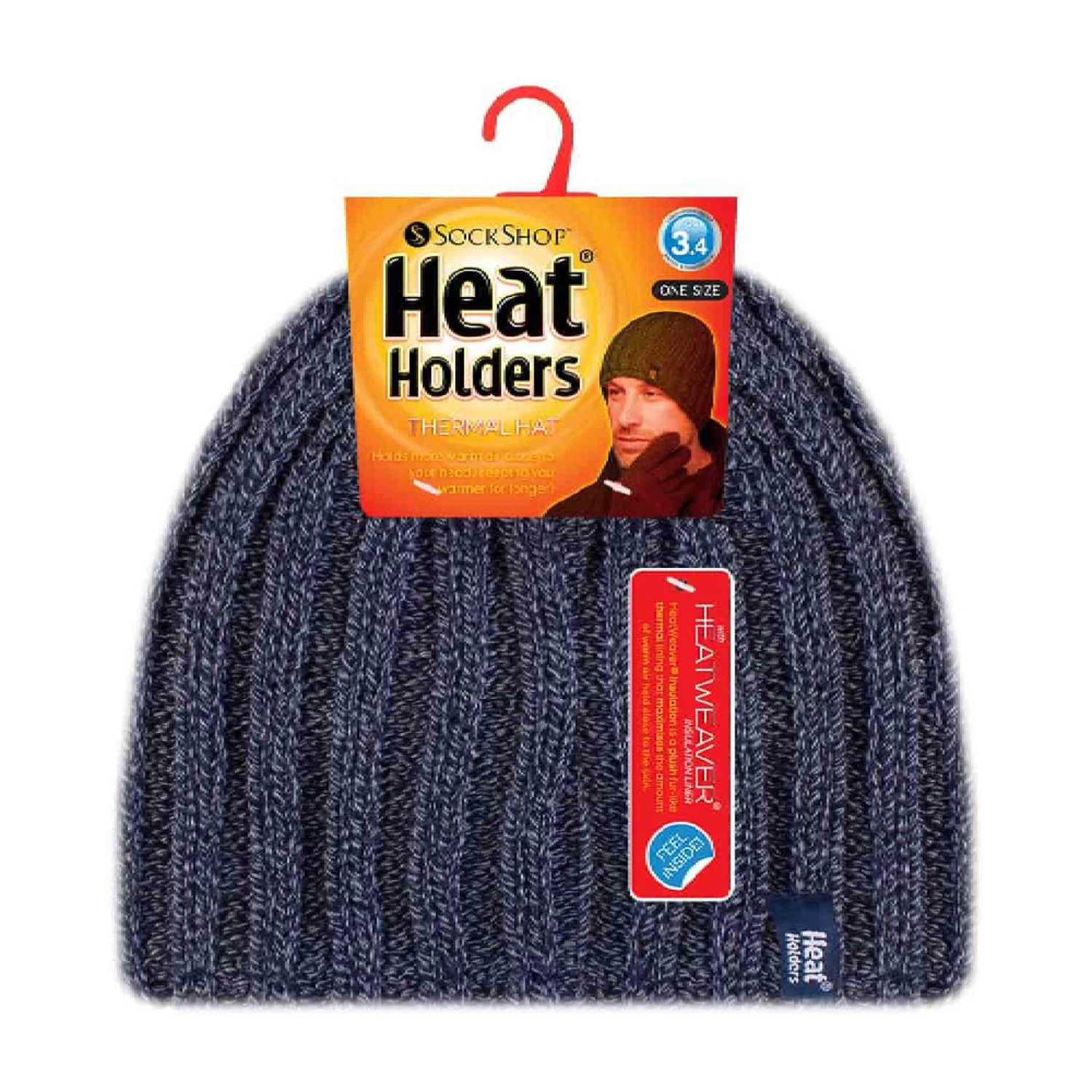 Mens 3.4 TOG Fleece Lined Ribbed Knitted Thermal Winter Hat 4 Mens 3.4 TOG Fleece Lined Ribbed Knitted Thermal Winter Hat - Image 4