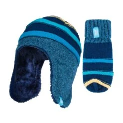 Childrens Winter Warm Fleece Lined Thermal Hat And Mittens Set With Ear Flaps -The Outdoor Clothing Store k90d0bef7c15b137e4cc81217f00b0070