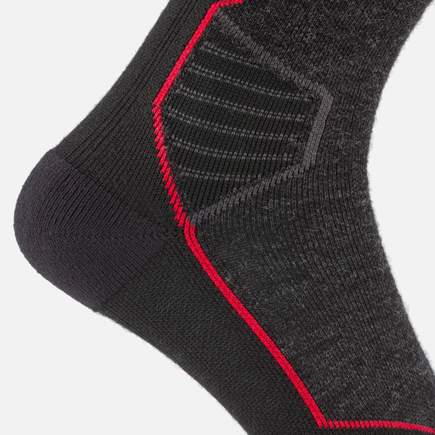 WEDZE ADULT WOOLLEN SKI AND SNOWBOARD SOCKS - 900 WOOL - BLACK 4 WEDZE ADULT WOOLLEN SKI AND SNOWBOARD SOCKS - 900 WOOL - BLACK - Image 4