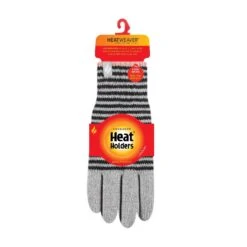 Ladies Striped Fleece Lined Knitted Warm Winter Thermal Gloves -The Outdoor Clothing Store ka525585ca2ae600427d78f0d4eb8f091
