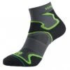 Womens/Ladies Fusion Ankle Socks (Black/Green)