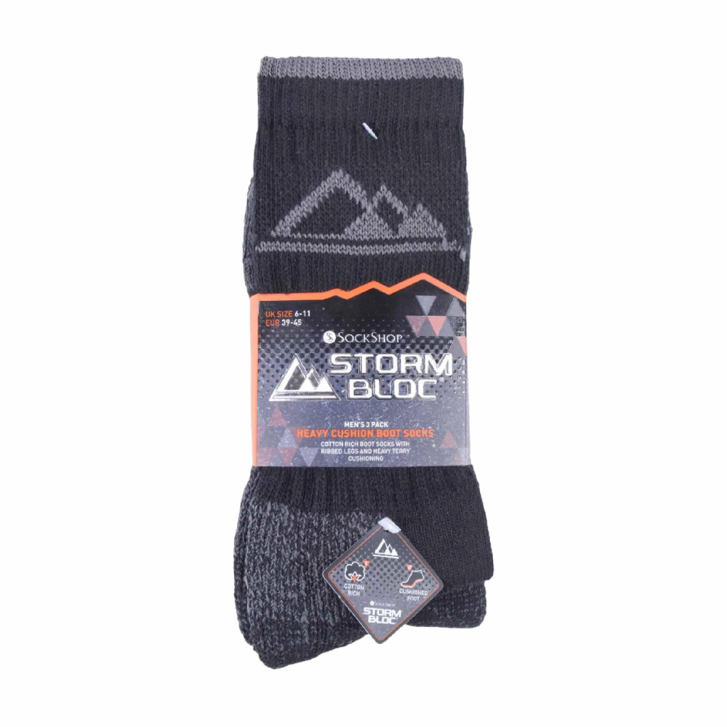 3 Pairs Mens Heavy Cushioned Breathable Outdoor Cotton Hiking Socks 2 3 Pairs Mens Heavy Cushioned Breathable Outdoor Cotton Hiking Socks - Image 2