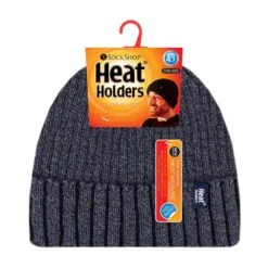 Mens Ribbed Knit Fleece Lined Warm Turn Over Cuff Thermal Beanie Hat -The Outdoor Clothing Store kb5536e567495c8650e30e1a77c73e8ea