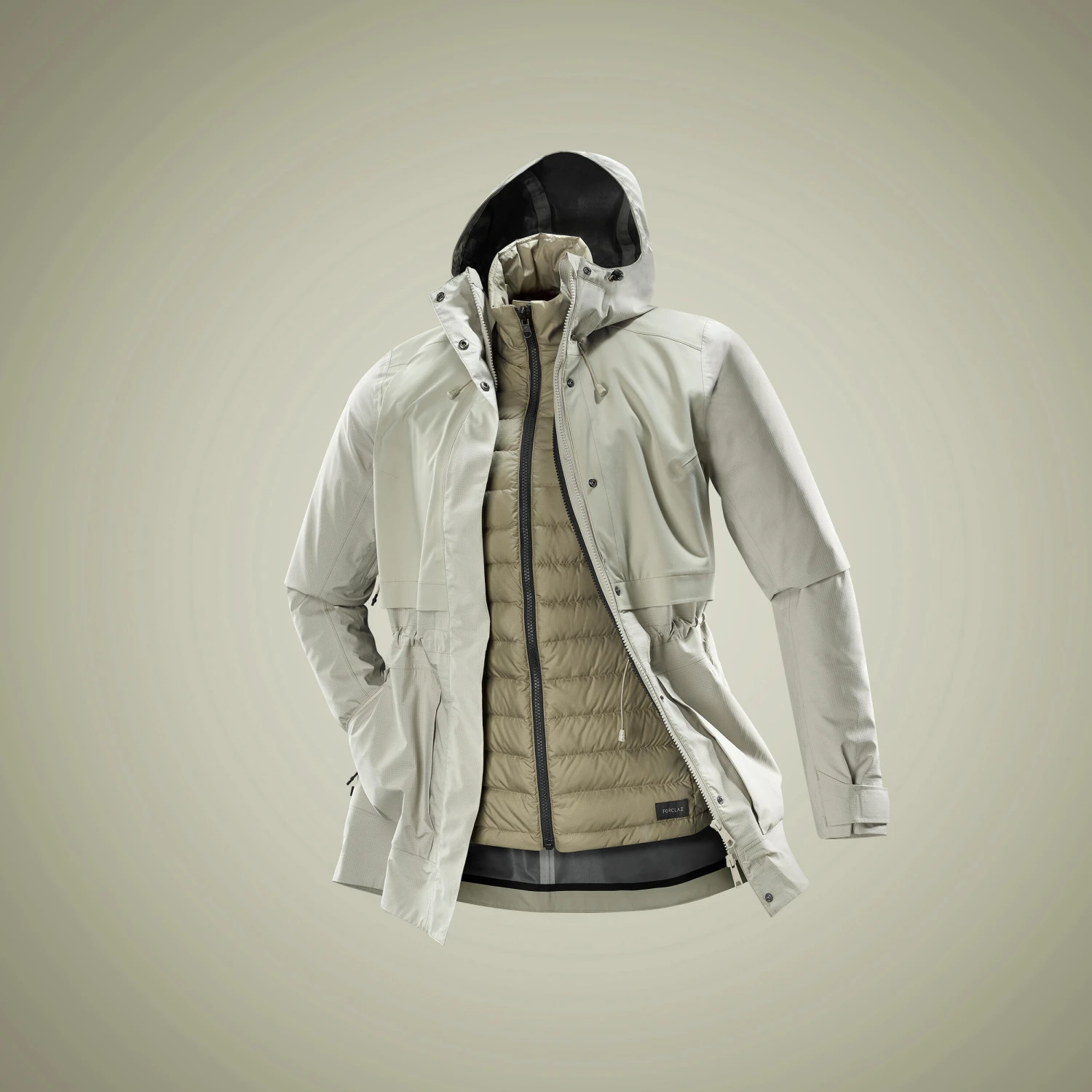 Women's Waterproof 3in1 Travel Trekking Jacket - Travel 900 Compact -10° 2 Women's Waterproof 3in1 Travel Trekking Jacket - Travel 900 Compact -10° - Image 2