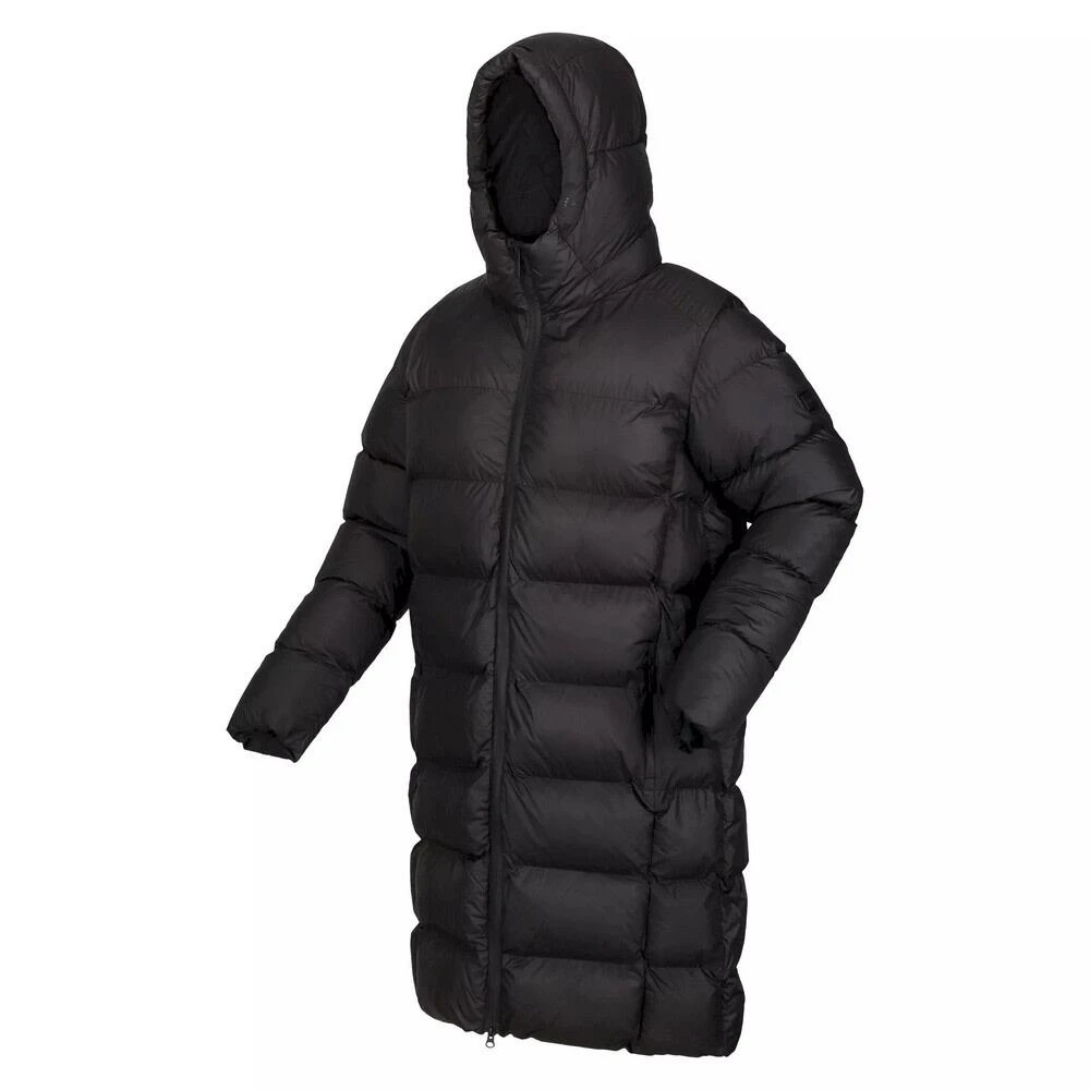 Regatta Mens Hallin Long Length Padded Jacket (Black) 3 Regatta Mens Hallin Long Length Padded Jacket (Black) - Image 3