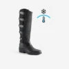 KERBL Adult Horse Riding Warm Long Rip-Tab Boots - Black
