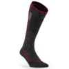 WEDZE ADULT WOOLLEN SKI AND SNOWBOARD SOCKS - 900 WOOL - BLACK
