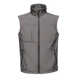 Regatta Mens Octagon II Printable Soft Shell Bodywarmer (Seal Grey/Black)
