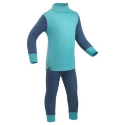 WEDZE Baby Ski Base Layer Top, Undershirt Merino Wool MERIWARM Turquoise 17 WEDZE Baby Ski Base Layer Top, Undershirt Merino Wool MERIWARM Turquoise -The Outdoor Clothing Store keed6e176f8944d06252406caefb68099
