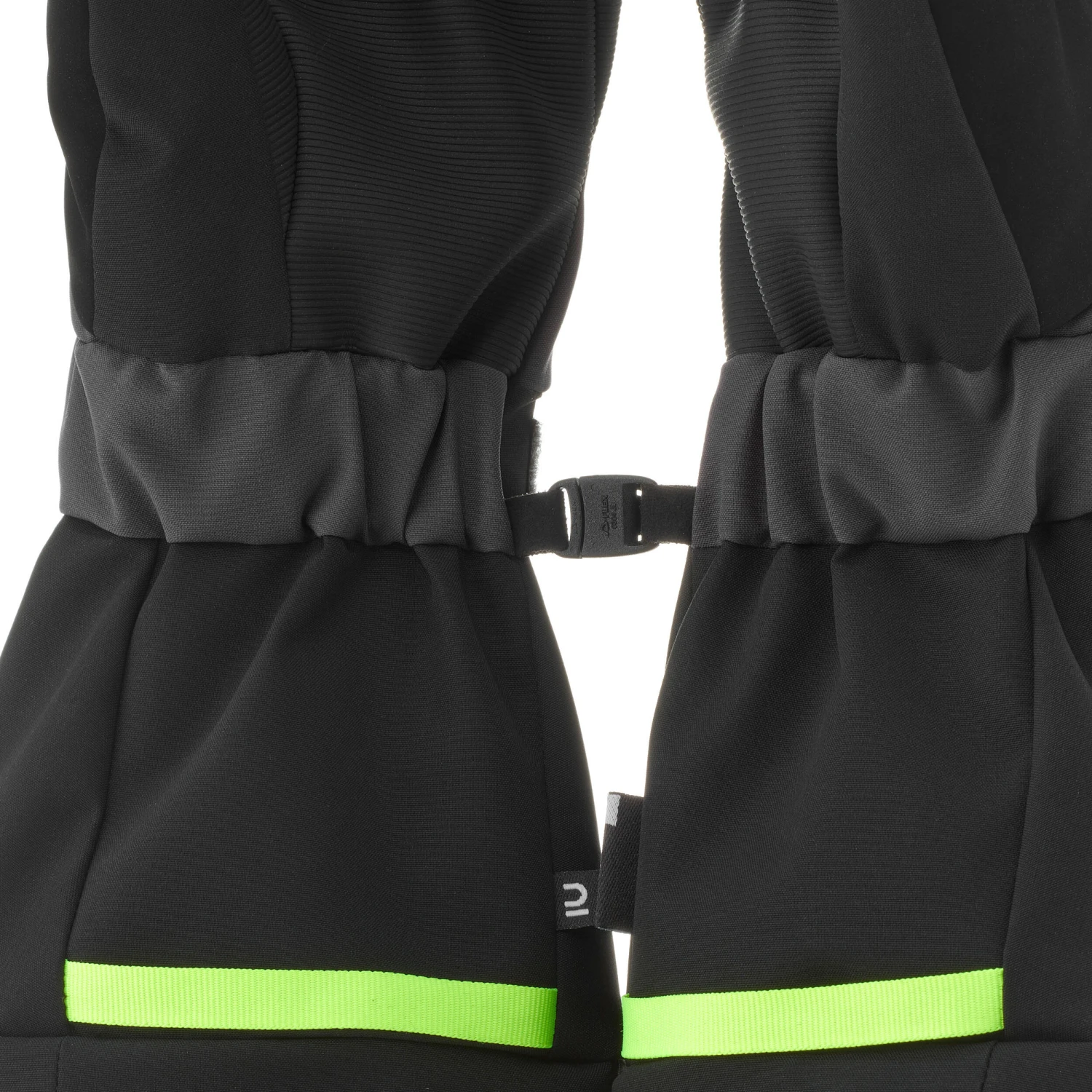 WEDZE KIDS’ WARM AND WATERPROOF SKI GLOVES 550 BLACK GREY 5 WEDZE KIDS’ WARM AND WATERPROOF SKI GLOVES 550 BLACK GREY - Image 5