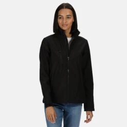 Regatta Womens/Ladies Ablaze 3 Layer Membrane Soft Shell Jacket (Black) 11 Regatta Womens/Ladies Ablaze 3 Layer Membrane Soft Shell Jacket (Black) -The Outdoor Clothing Store kf30f0c35e486f4d10fe1defd6de0fc75