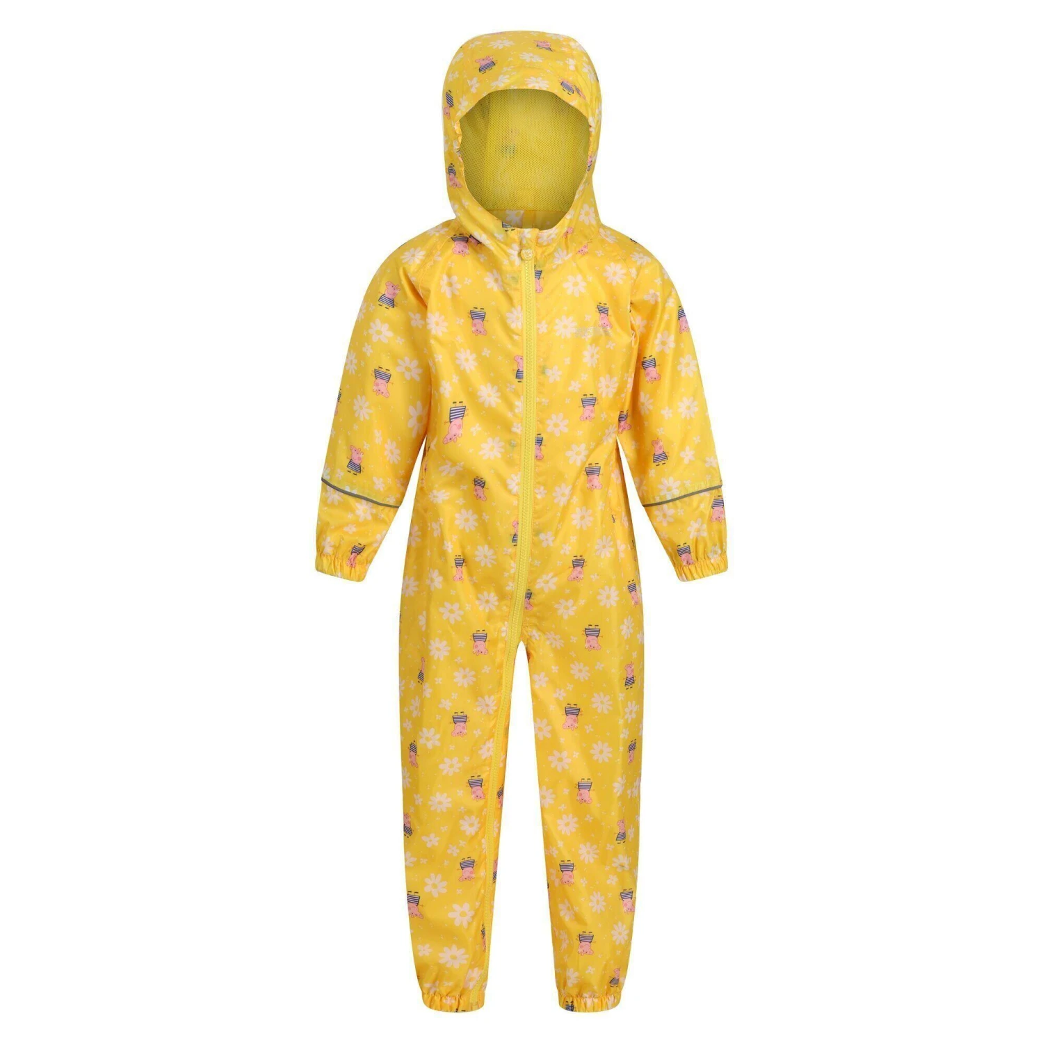 Regatta Childrens/Kids Pobble Peppa Pig Floral Waterproof Puddle Suit (Maize Yellow) 1 Regatta Childrens/Kids Pobble Peppa Pig Floral Waterproof Puddle Suit (Maize Yellow)