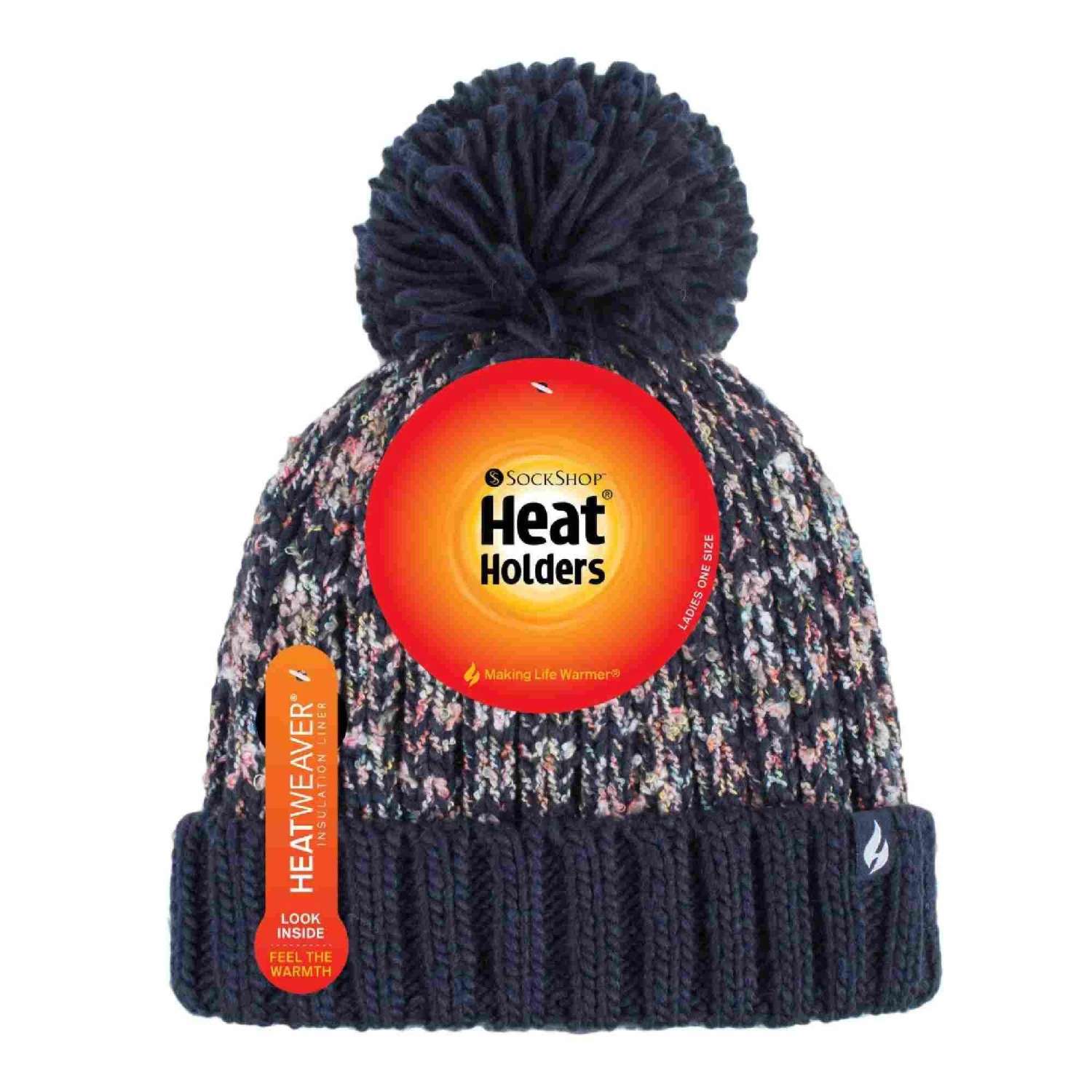 Ladies Thermal Winter Bobble Hat With Extra Large Pom Pom 4 Ladies Thermal Winter Bobble Hat With Extra Large Pom Pom - Image 4