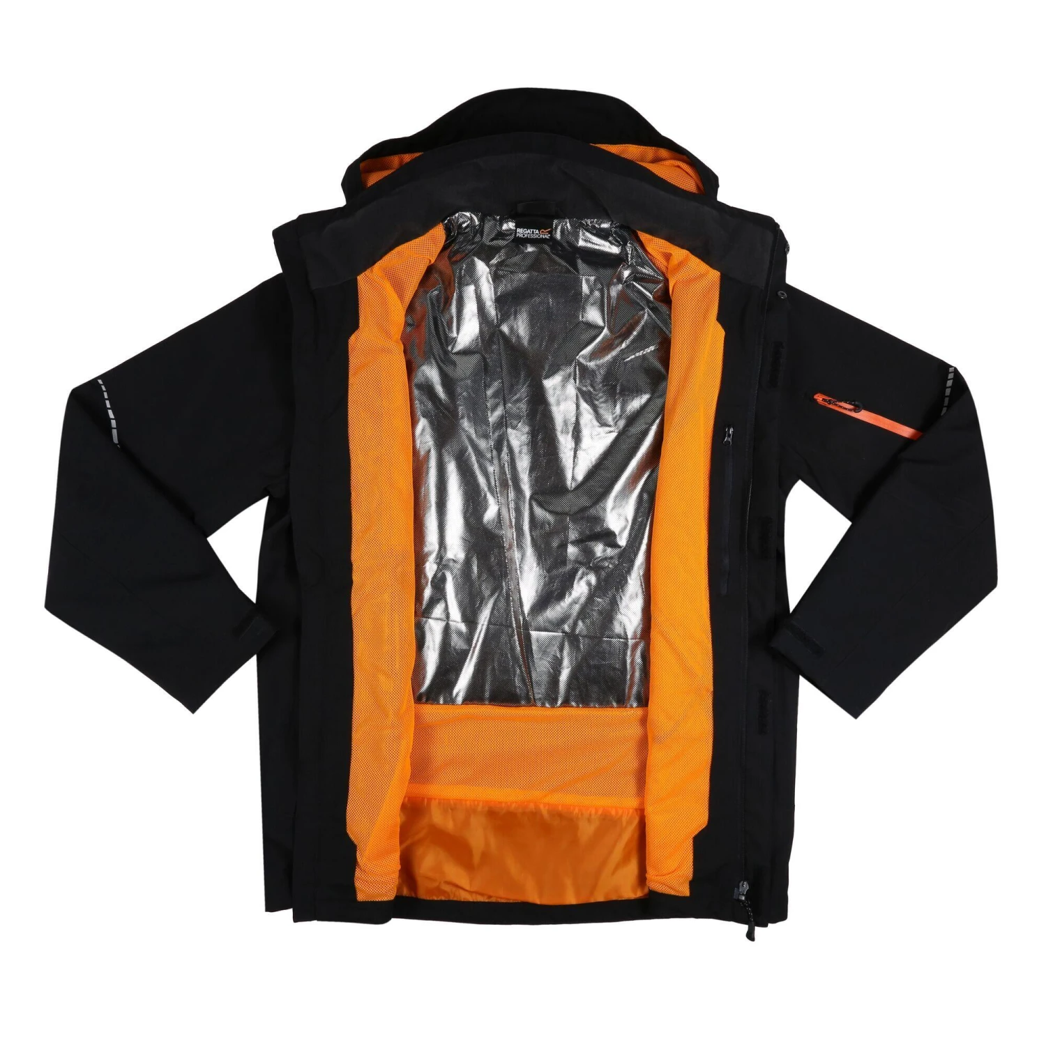 Regatta Mens XPro Exosphere II Softshell Jacket (Black/Magma Orange) 3 Regatta Mens XPro Exosphere II Softshell Jacket (Black/Magma Orange) - Image 3
